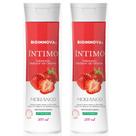 Kit 2 Sabonetes Íntimos Morango 200ml Bioinnova Frescor e Proteção