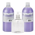 Kit - 2 Sabonetes + Pet 500ml Com Válvula Pump Transparente