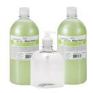Kit - 2 Sabonetes + Pet 500ml Com Válvula Pump Transparente