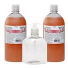Kit - 2 Sabonetes + Pet 500ml Com Válvula Pump Transparente