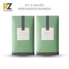 Kit 2 Sachês Perfumados Bamboo Via Aroma 10g para gavetas, armários e guarda-roupas