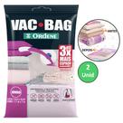 Kit 2 Saco A Vacuo Jumbo 110x100cm Vac Bag Mala Roupa Ordene