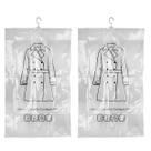 Kit 2 Saco a vácuo organizador de guarda roupa vestidos blazer blusas com gancho