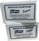 Kit 2 sacola plástica branca 29x39 c/ 1000 un virgem super