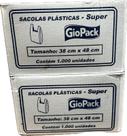 Kit 2 sacola plástica branca 38x48 c/ 1000 un - virgem super