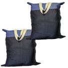 Kit 2 Sacolão Jeans Grosso Em Retalhos Reforçado 93x85