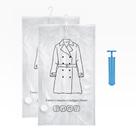 Kit 2 Sacos A Vacuo Com Cabide 70x100cm Organizador De Roupas Guarda Roupa