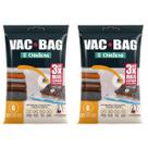 Kit 2 Sacos a Vácuo para Roupas 55x90cm Impermeável Grande Vac Bag Ordene Organizador Mala de Viagem