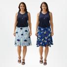 Kit 2 Saia Feminina Soltinhas Confortáveis Excelente com forro Liganete Estampadas