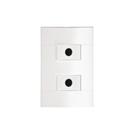 Kit 2 Saida Fio Branco e Placa 2 Mod PRM4811 Lunare Schneide