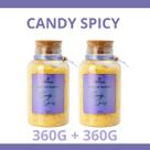 Kit 2 sais de banho candy spicy 360g para banheira hidro ofurô spa relaxante hidromassagem