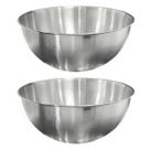 Kit 2 Saladeira Escovada Bowl Tigela de Aço Inox Saladas Preparo de Alimentos 30cm - Ke Home