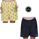 Kit 2 Samba Canção Estampada - c4 KIT 2 SAMBA CANÇÃO AMARELO MARINHO
