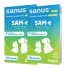 Kit 2 Sanus 200 mg Para Cães e Gatos Avert 30 Cápsulas