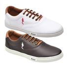 Kit 2 Sapatênis Masculino Polo Blu Conforto Leve Dia a Dia