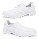 Kit 2 Sapato Masculino Área da Saúde Branco Ultra Confort