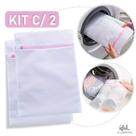 Kit 2 Saquinho De Lavar Roupa Intima Delicada Maquina 30X40 - Zein