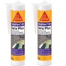 Kit 2 Selante Sikaflex 101 Sela PLUS 400G Branco Sika