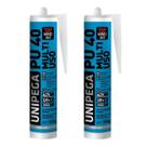Kit 2 Selantes PU40 Cinza 360g Unipega Multiuso Vedação Co