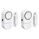 Kit 2 Sensor Alarme Magnético Sirene Para Porta Janela S Fio