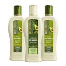 Kit 2 Shampoo + 1 Condicionador Tratamento restaurador Pós Quimica 250 ml