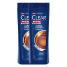 Kit 2 Shampoo Anticaspa Queda Control Clear Men 200ml