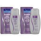 Kit 2 Shampoo Cinza Violeta Nupill Cabelo Grisalho Loiro Profissional Sem Amonia E Oxidantes 120ml