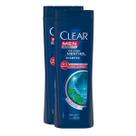Kit 2 Shampoo Clear Anticaspa Ice Menthol 400ml