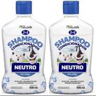 Kit 2 shampoo e condicionador neutro kelldrin 500ml