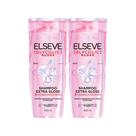 Kit 2 Shampoo Elseve Glycolic Gloss L'oréal Paris Extra Gloss Cabelo Poroso e sem Brilho 400ml