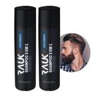 Kit 2 Shampoo Masculino 31 Barba Cabelo Bigode Crescimento 240ml Rauk
