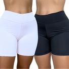 KIT 2 Short Cós Alta Qualidade Segunda Pele Bermuda Anágua Liso Feminina