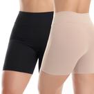KIT 2 Short Cós Alta Qualidade Segunda Pele Bermuda Anágua Liso Feminina