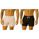 Kit 2 Short de Linho Mauricinho Premium Masculino Bermuda Casual Slim Envio Imediato
