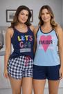 Kit 2 Short Doll Feminino Regata + Short Poliester Viscose - Kit 2 Short Doll Feminino Regata + Short Poliester Viscose -