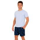 Kit 2 Short Estampado Masculino Com Elastano Bermuda Tactel
