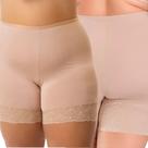 Kit 2 Short Plus Size Anagua Segunda Pele Feminino Com Renda Não Marca Bermuda Usar De Baixo Roupas