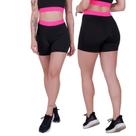 kit 2 Shortinhos Black Neon Fitness Cintura Alta Academia kit 2 Shortinhos Black Neon Fitness Cintura Alta Academia