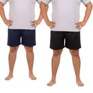 Kit 2 Shorts Bermuda Elastano Plus Size Masculina Academia Corrida Tamanho Grande Esportivo