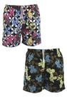 Kit 2 Shorts Bermuda Estampada Butu Biru Tactel elastano