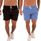 Kit 2 Shorts em Linho Masculino Mauricinho Social Casual Moda Praia verão Brim Fresquinho