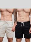 Kit 2 Shorts masculino linho com cordão casual elegante casual