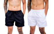 Kit 2 Shorts Masculino Tactel Praia Liso Leve Academia Esportes Kit 2 Shorts Masculino Tactel Praia Liso Leve Academia Esportes