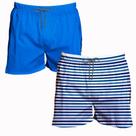 Kit 2 Shorts Tectel Masculino Liso e Listrado Brasil Piscina