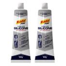 Kit 2 Silicone Acético Alta Temperatura Cinza 50g - Mundial Prime