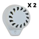kit 2 Sirene padrão Piezoelétrica Bopo Univers Alarme Cerca