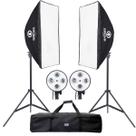 Kit 2 Softbox Greika 50x70 Cm Bocal 4 Lâmpadas Bivolt + Bag