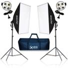 Kit 2 softbox quadruplo com 2 tripés e uma bolsa