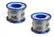 Kit 2 Solda Em Fio Estanho 60x40 Rolo 1mm 200g Soft Metais