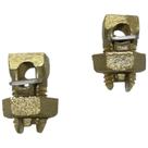 Kit 2 Split Bolt de Bronze 25mm Parafuso Fendido para Emenda Cabos Bimetálico